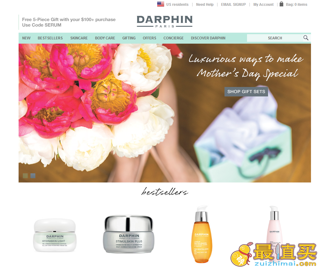 Darphin优惠码2018-Darphin官网订单最高满$200减$50